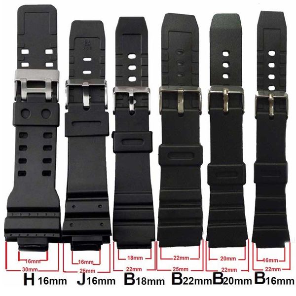 

watchband silicone rubber band men sports diving black strap for replace electronic wristwatch belt watch accessories, Black;brown