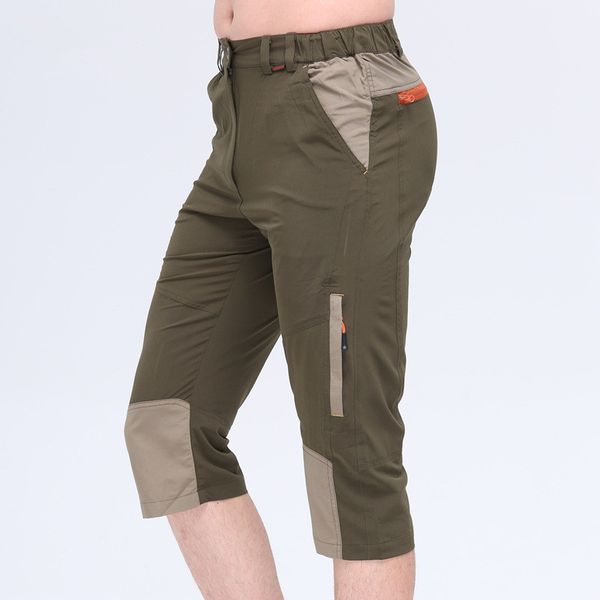 

men women summer stretch quick dry splice skin shorts male outdoor climbing cycyling hiking breathable slim sports short trouser, Brown;gray