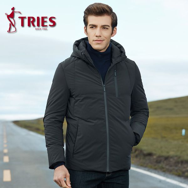 

tries winter coat men duck down jacket men lightweight down jacket for casual outerwear brand mens mens clothing, Black