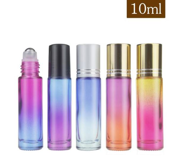 

10ml gradient thick glass essential oil bottle roll on perfume bottle 100pcs/lot