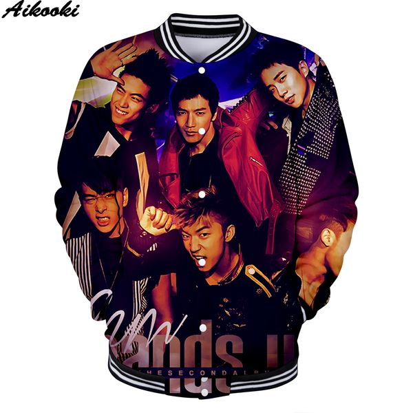 

aikooki 3d fashion print baseball jacket singer 2pm sweatshirts coats men women hip hop mens sweatshirt 2pm 3d baseball jackets, Black;brown