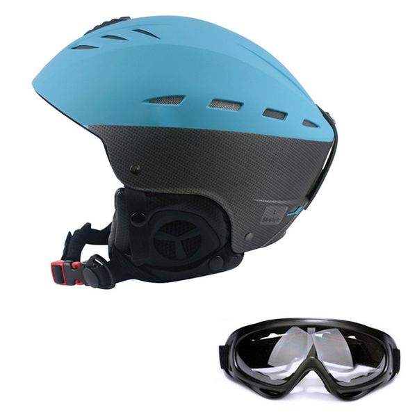 

outdoor sports ultralight ski helme half-covered skiing cycling helmet integrally-molded sports goggles skiing helmet