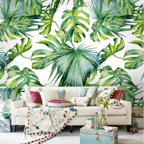 Relief Light Green Leaf Wallpaper For Living Room Bedroom Mural Wall Papers 3d Desktop Background Wallpaper Home Decor Canada 2019 From Homedecor789