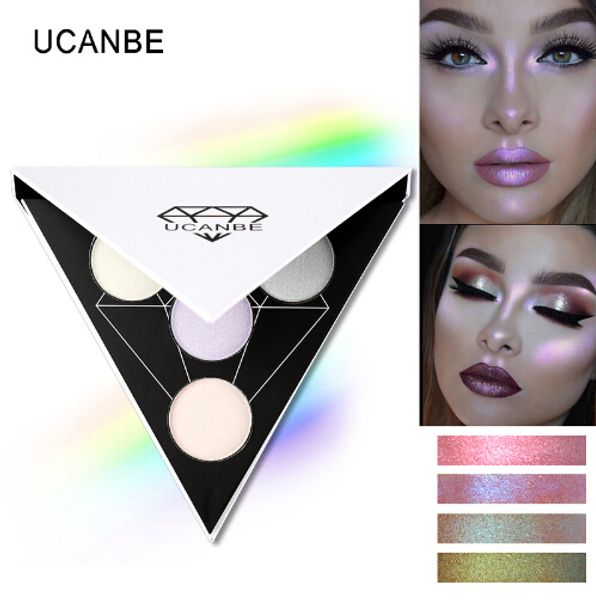 

triangle glitter eyeshadow palette holographic shade eye lip face makeup shimmer shine nude eye shadow