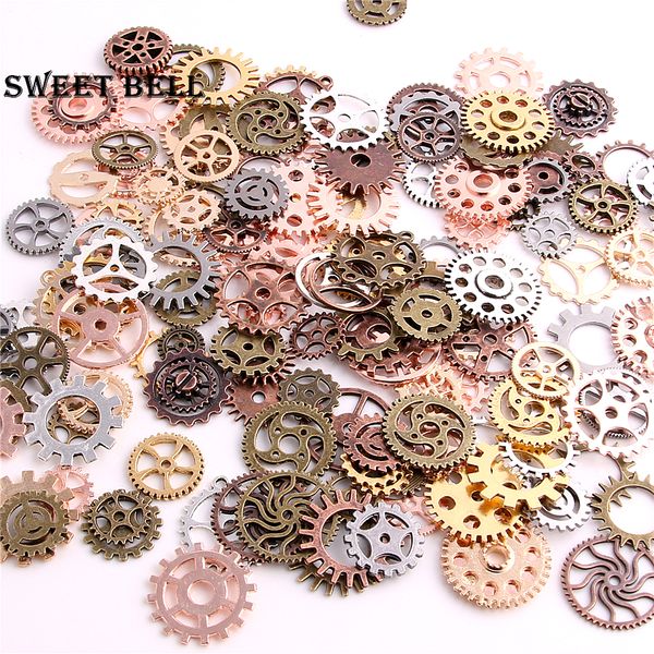 

Сладкий BELL Mix 100 шт. 7 цвет стимпанк подвески передач кулон античная бронза DIY метал