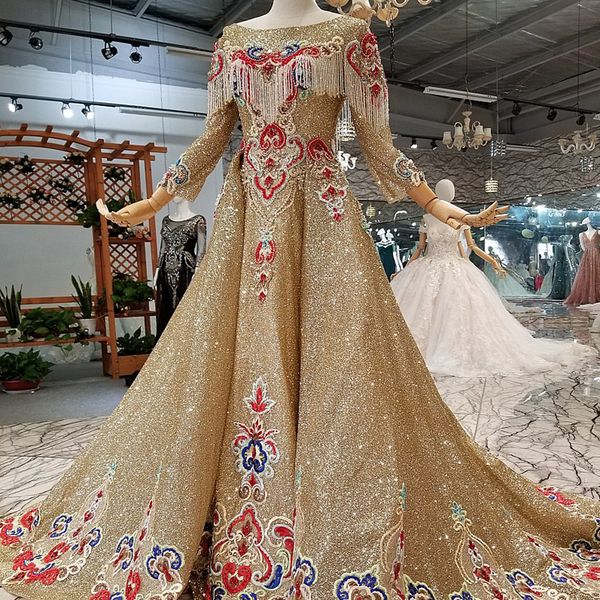 

2019 роскошные саудовская аравия коктейль вечерние платья перл кисточка комод ручной работы 3d цветочные аппликация блестящий золотой порошо, Black