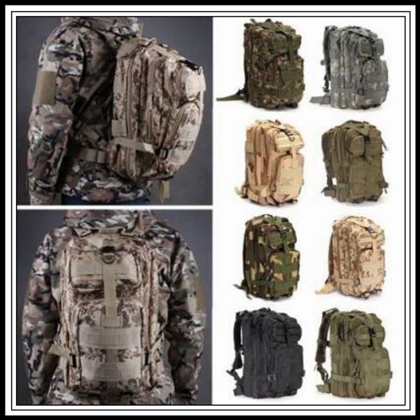 

12 colors 30l hiking camping bag military tactical trekking rucksack backpack camouflage molle rucksacks attack outdoor bags cca9054 30pcs