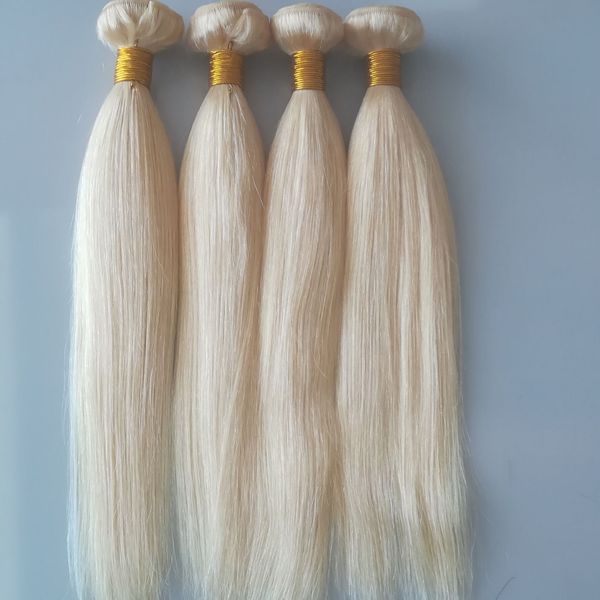 Elibess Har-European Virgin Human Hair Bundles 100G / Bundle 3 Bundles Light Blonde Blonde 613 Colore Estensioni dei capelli umani