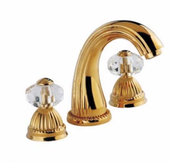 

new arrival bathroom mixer gold finished 8 inch widespread bathroom sink faucet brass basin faucet,tap mixer