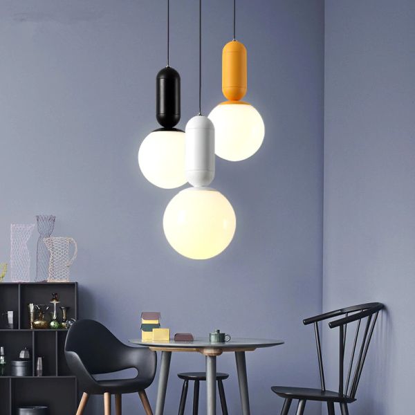 

modern pendant lights ball led pedant lamp macaron hanging lamp for kitchen bedroom children room luminaria light fixtures