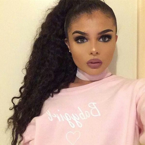 

afro kinky curly ponytail for black women natural remy hair 1 piece 160g clip in ponytails extensions 100% human hair