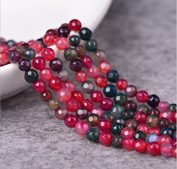 

6mm natural gem faceted agate stones loose beads diy jewellery accessories for fashion jewelry making