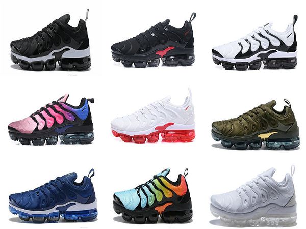 

[with box] triple black cargo khaki sunset triple white p blue 2018 tn maxes plus ultra olive in meallic running shoes drop shipping