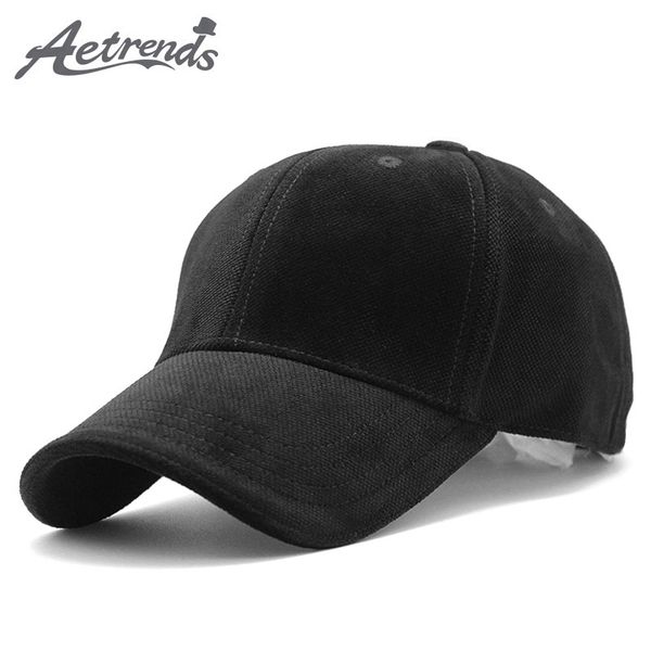 

aetrends] 2018 new brand 100% cotton baseball cap men sport hats polo hat z-3023, Blue;gray