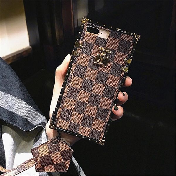 

2018 brand fa hion luxury de igner bag phone ca e for iphone xr x max x 8 7 6 plu back cover tpu lattice pattern ca e