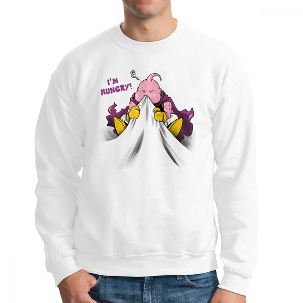 

i'm hungry z funny sweatshirts men cool 100% organic cotton crewneck pullover new arrival hoodies, Black