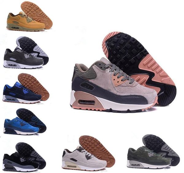 

2018 High Quality New Suede Air Cushion Running Shoes 90 Men Women Sneakers Cheap Sports Shoe size36-45