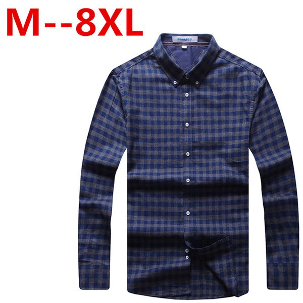 

9xl 8xl 7xl 6xl 5xl new autumn fashion brand men clothes slim fit men long sleeve shirt plaid cotton casual shirt social, White;black