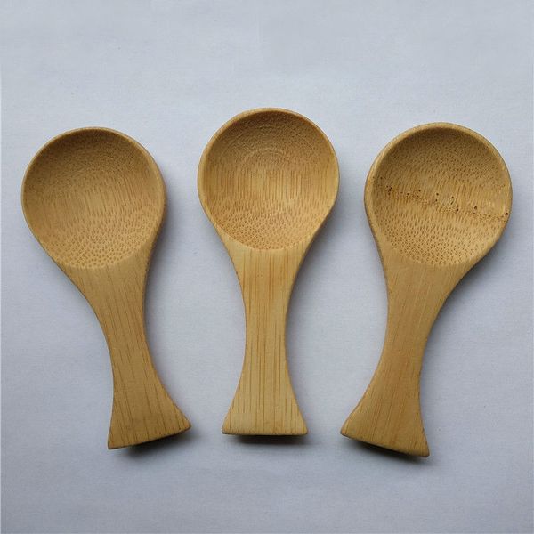 

wholesale 50pcs/lot natural mini bamboo spoon mini short handle spoon