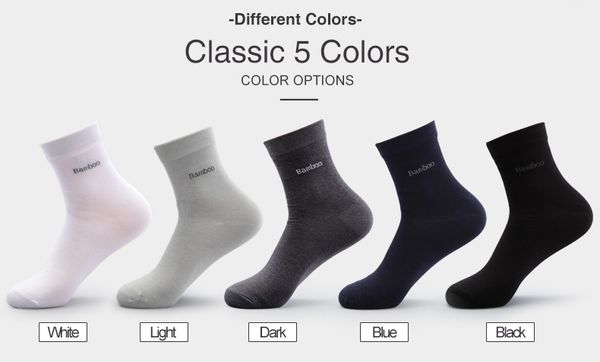 

10 pairs /lot brand new men bamboo socks brethable anti -bacterial deodorant brand guarantee guarantee man sock sale, Black