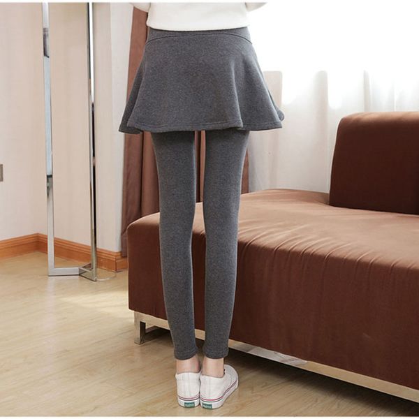 

fall and winter maternity pants for pregnant false dress pants leggings fall winter keep warm high waist maternity clothes, White