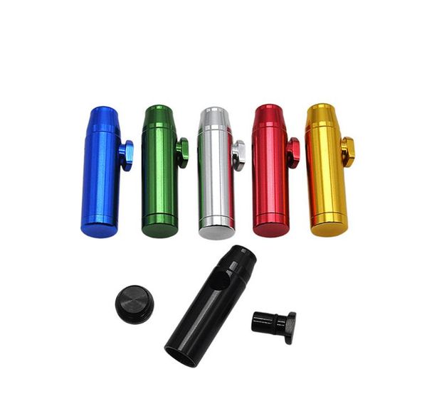 

snuff pipe bullet shaped bottle metal aluminum the pipe boutique