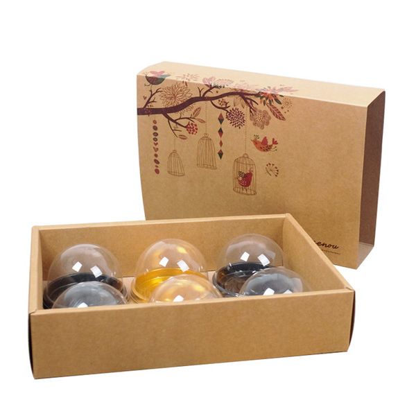 

brown cake box moon cake packing box wedding festival party gift packing boxes