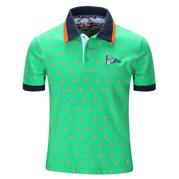 

Men Polo Shirt Mens Solid Polo Homme Casual Short Sleeve Tops for Man Full Print Cotton Plus Size Designer Polo