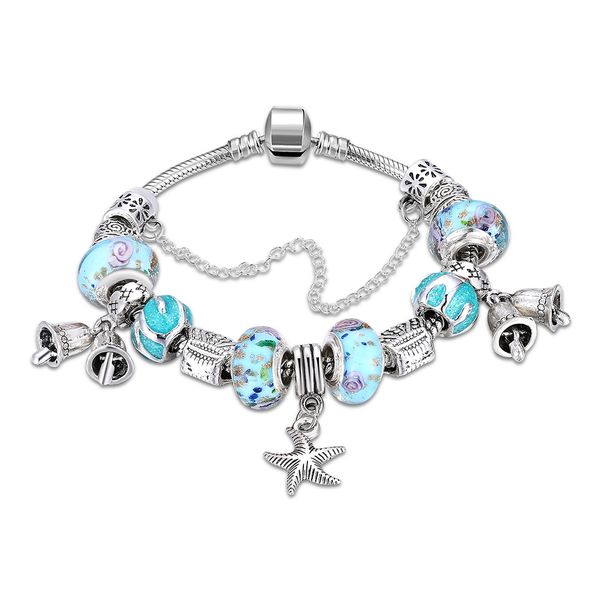 

friendship bracelets amp bangles with white glass small bell bead female bead bracelet jewelry, Golden;silver