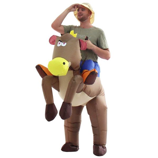 

взрослые детский надувной наездница хэллоуин костюмы blow up carnival необычные партии костюм костюм с вентилятором, Black;red