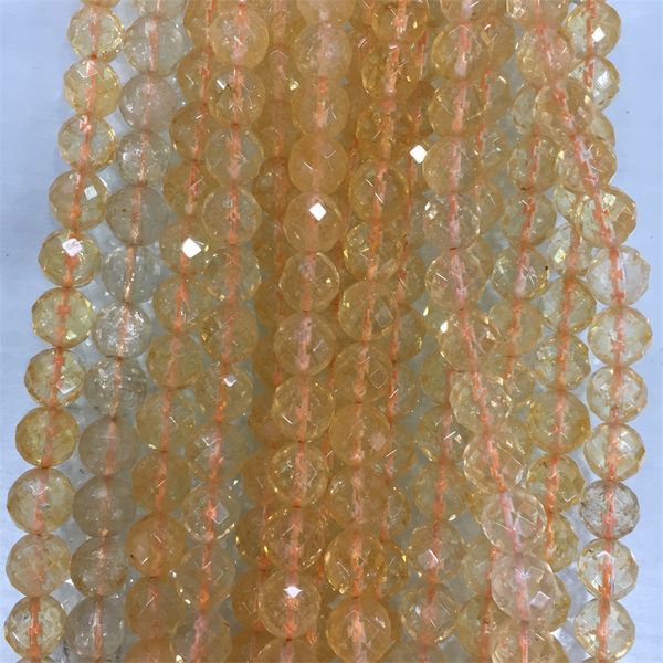 

faceted round citrines beads 6mm 8mm 10mm fashion jewelry beads cut yellow quartz for jewlery diy bracelet making luxury gifts