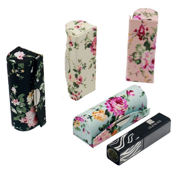 

new portable flower mini gift box for empty lipstick case mirror lip containers tubes cloth lip gloss packaging 2pcs/lot