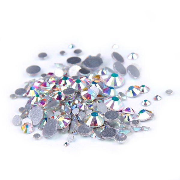 

crystal strass rhinestones non ix crystal ab colors ss3-ss40 and mixed glass for nails art backpack diy design decorations, Silver;gold