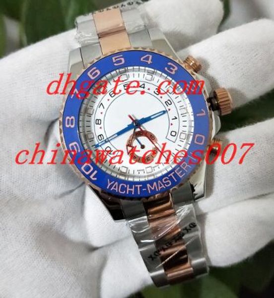 

2018 new style luxury 116681 ceramic bezel white dial watches men watch mens steel gold bracelet 44mm wristwatches, Slivery;brown