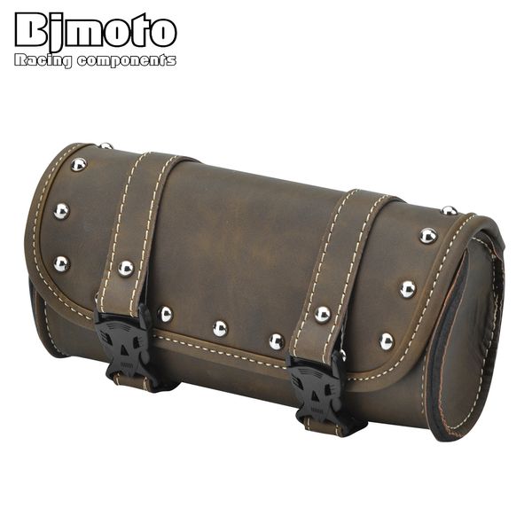 

bjmoto universal motorcycle front toolkit bag saddle cruiser tool luggage tail bags moto pacote motocross storage tool pouches