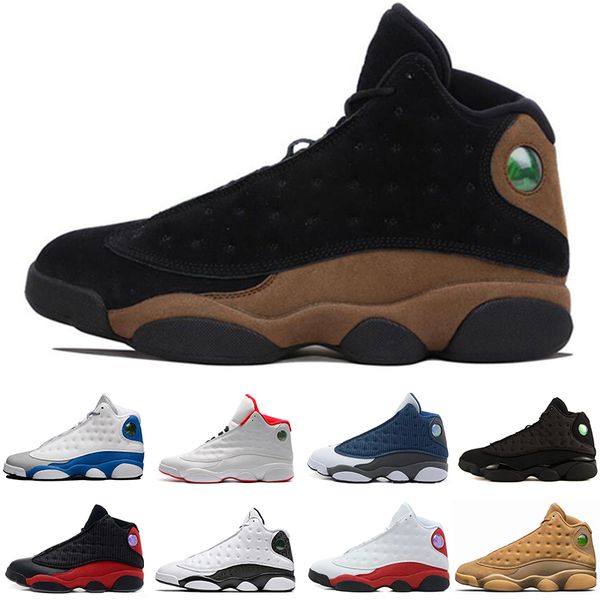 

13 13s men basketball shoes chutney navy blue pure money chicago black cat dmp he got game playoffs men shoes sneaker, White;red