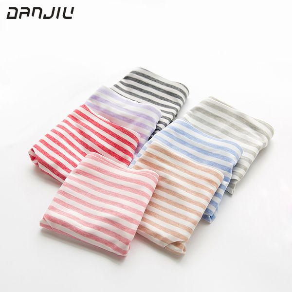 

danjiu brand briefs for women cotton underpants stripe underwear woman calcinha lingerie women's seamless panties, Black;pink