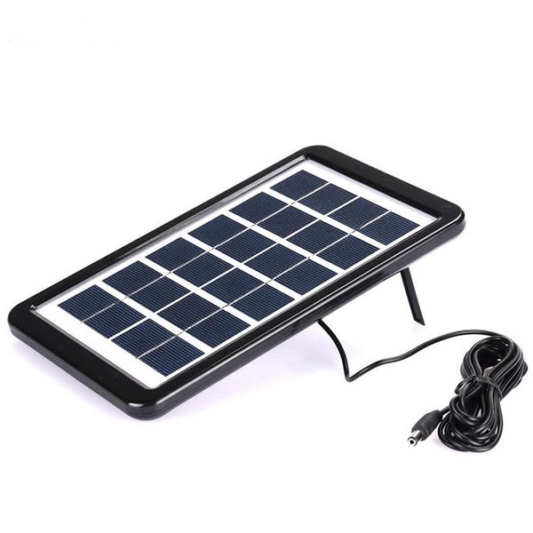 6v 3w Dc Output Portable Solar Panel Module Solar Changer Battery Light Small Power System Travel Polysilicon Solar Panel Heating Solar Panel Install
