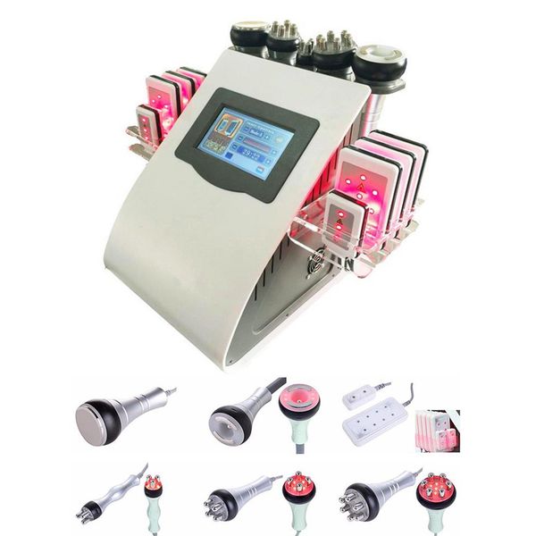 

New promotion 6 in 1 ultra onic cavitation vacuum radio frequency lipo la er limming machine for pa
