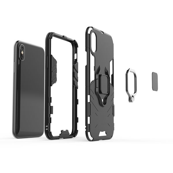 

new arrival for designer iphone case pc+tpu black panther anti shock car holder case for samsung s9 mobile case