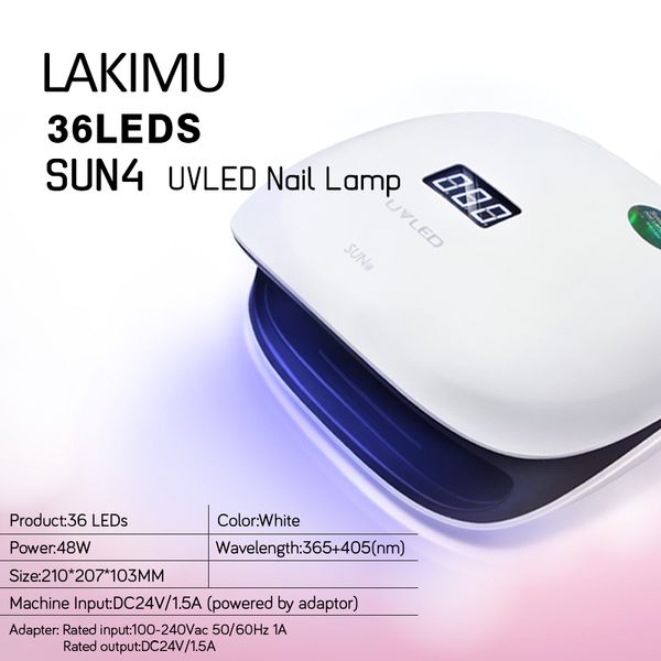 

lakimu led uv lamp for nails gel polish varnish nail dryer flip cover shape fast drying timer electric nail tools for art