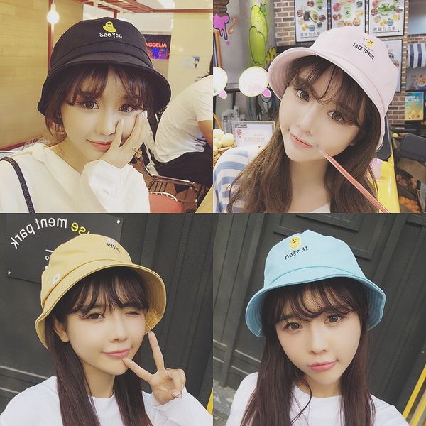 

2018 new summer solid flat chic bucket hat with bowknot women vintage street fisherman caps panama sun hats hat outdoor, Blue;gray