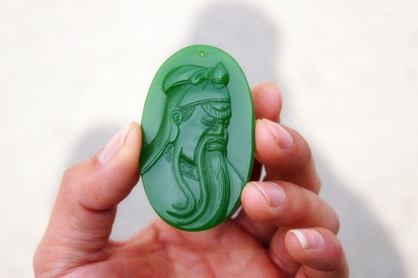 

delivery - beautiful (outer mongolia) jade longevity star (amulet). hand-carved oval necklace pendant, Silver