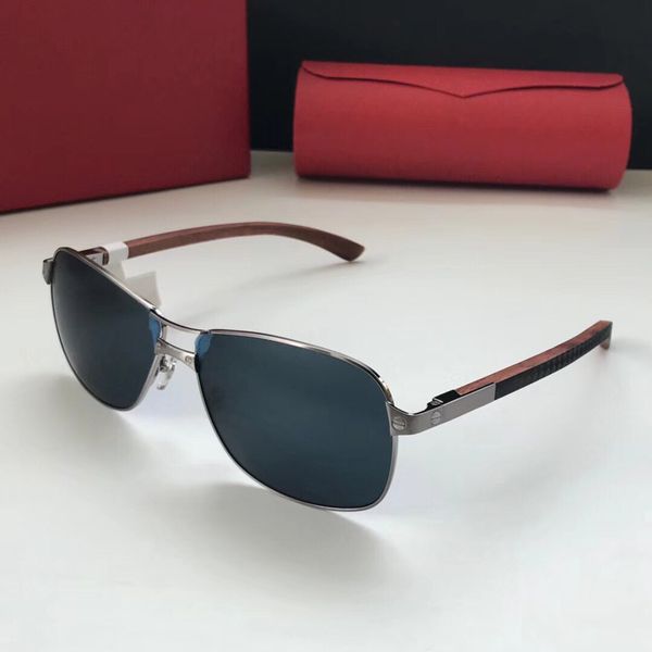 

роскошные 8200817 солнцезащитные очки квадратная рамка металл популярные уф-защита мужчины бренд дизайнер солнцезащитные очки деревянные уро, White;black