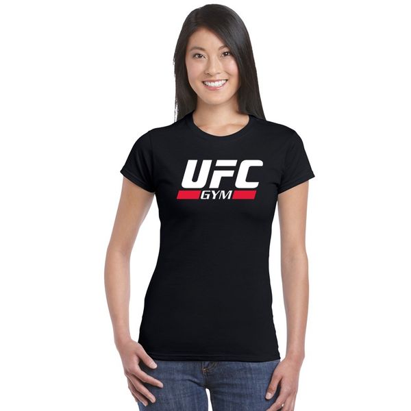 

ladies ufc gym letter t shirts women's ultimate fighting cotton jersey fashion harajuku girl's hip hop tees female basic t-shirt, White