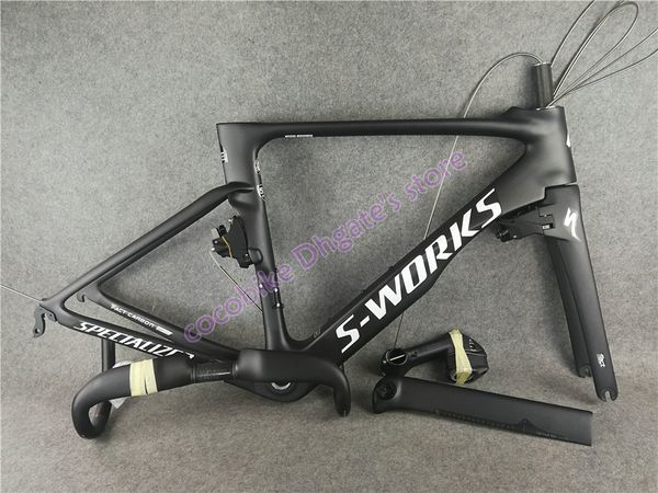 

White logo black ud matte via carbon road frame handlebar front and rear brake with 49 52 54 56 58cm for your election 01 hipping