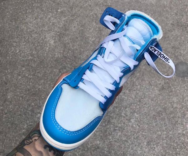 

2018 authentic 1 powder blue white unc man ba ketball hoe limited relea e aq0818 148 powder blue unc 1 port neaker off with box