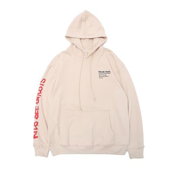 

2018SS ТОП Kanye West дети видят призраки негабаритных пуловер Толстовки хип хип случайн