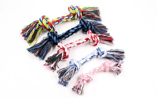 

pet собака игрушки двойной хлопок веревка собака кошка укус игрушка для малых средних больших домашних животных материал drop доставка случа