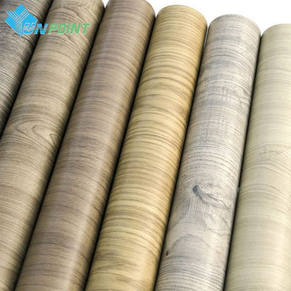 

pvc waterproof self adhesive wallpaper roll furniture cabinets decorative film wood grain stickers for diy home decor